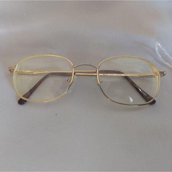 EUC GEOFFREY BEENE 1151 DA/YG 140 Gold & Brown Eyeglasses Frames ONLY - Picture 1 of 11